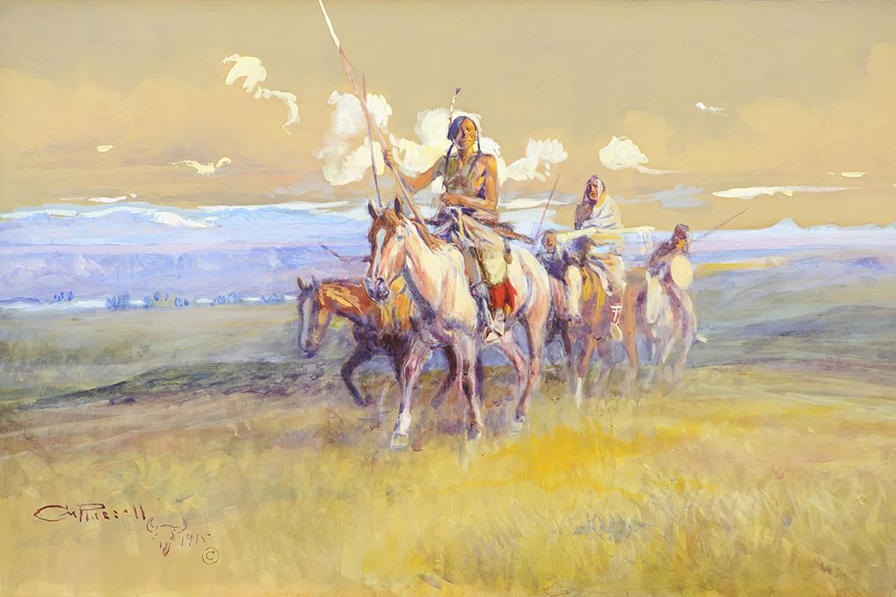 Indian Party 1915 art print by Charles Marion Russell for $57.95 CAD