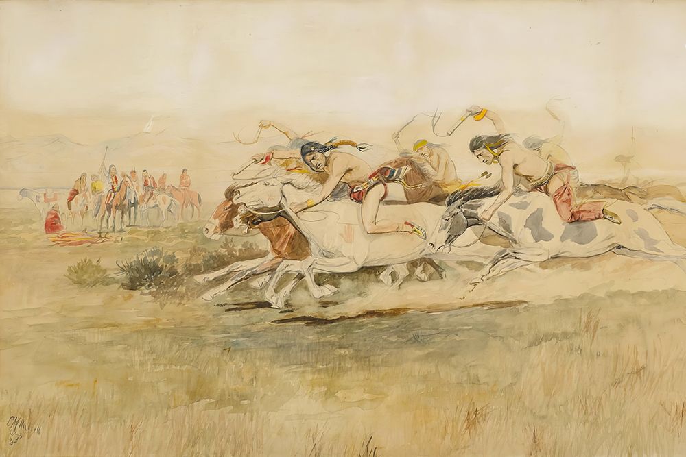 Indian Race 1891 art print by Charles Marion Russell for $57.95 CAD