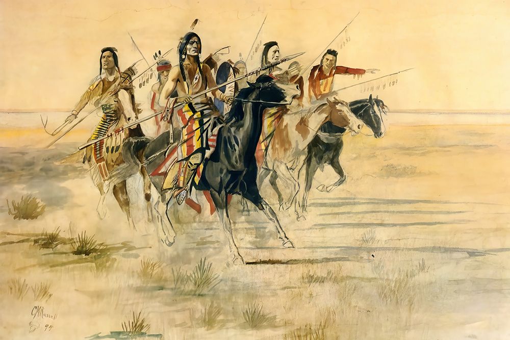 Indian Hunt 1894 art print by Charles Marion Russell for $57.95 CAD