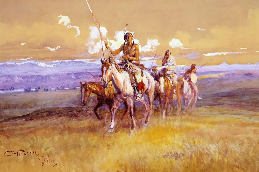 Indian Party 1915 art print by Charles Marion Russell for $57.95 CAD