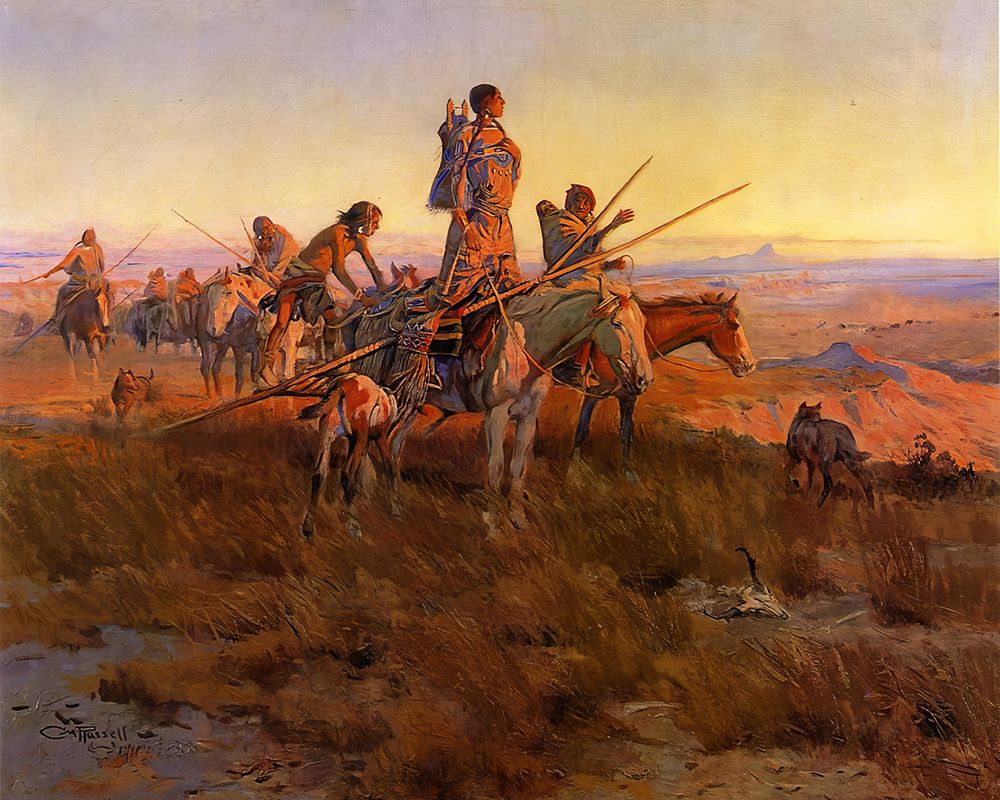 In the Wake of the Buffalo Hunters 1911 art print by Charles Marion Russell for $57.95 CAD