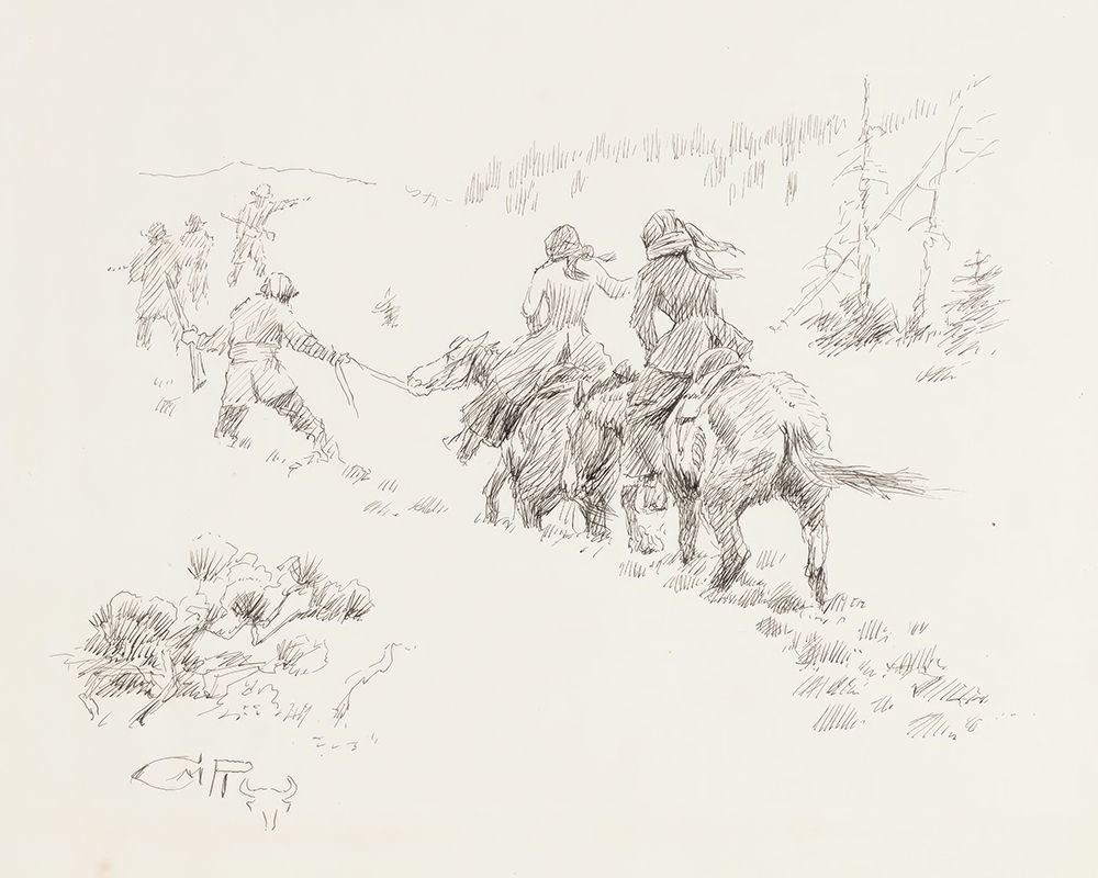 It Required Nearly Three Hours to Get Around Our Little Park 1911 art print by Charles Marion Russell for $57.95 CAD