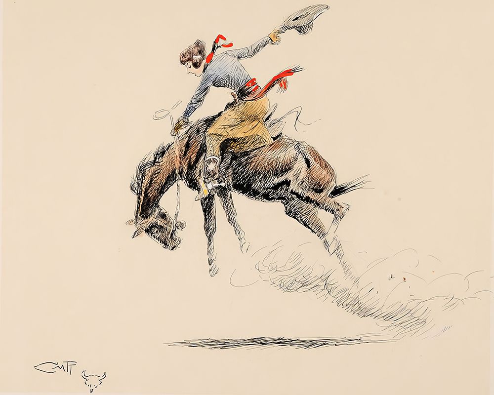 Lady Buckaroo art print by Charles Marion Russell for $57.95 CAD