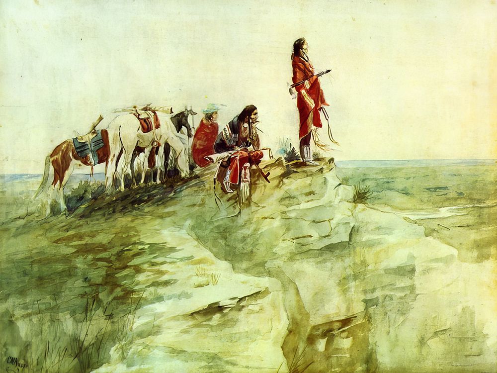 Medicine Rock 1890 art print by Charles Marion Russell for $57.95 CAD