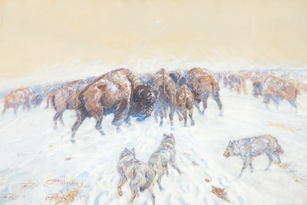 Montana Winter 1905 art print by Charles Marion Russell for $57.95 CAD