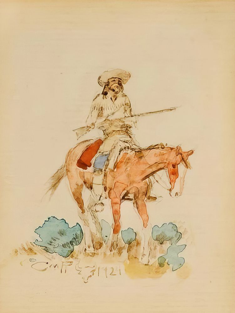 Mountain Man, 1924 art print by Charles Marion Russell for $57.95 CAD