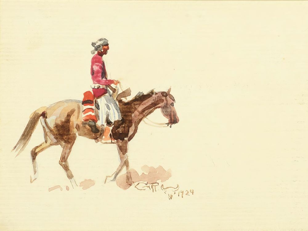 Navajo Rider 1924 art print by Charles Marion Russell for $57.95 CAD