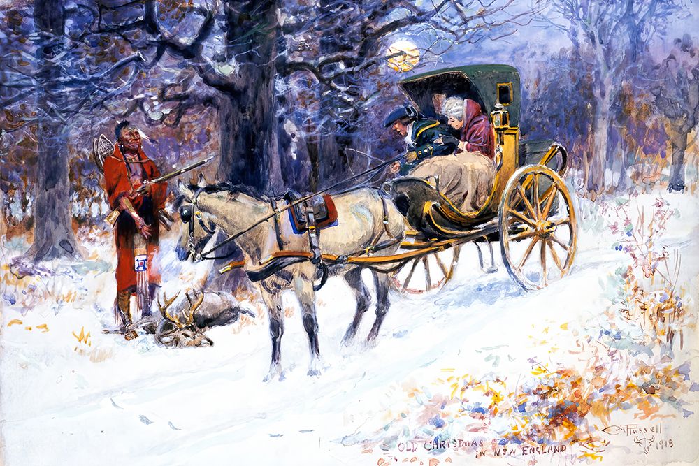 Old Christmas in New England 1918 art print by Charles Marion Russell for $57.95 CAD