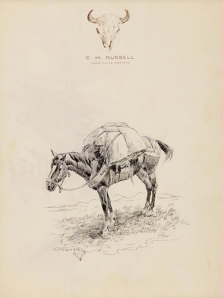 Packhorse art print by Charles Marion Russell for $57.95 CAD