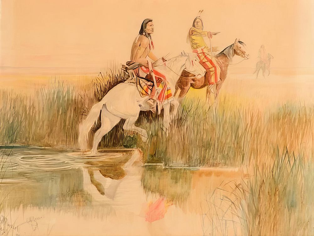 Piegan Hunting Party 1894 art print by Charles Marion Russell for $57.95 CAD