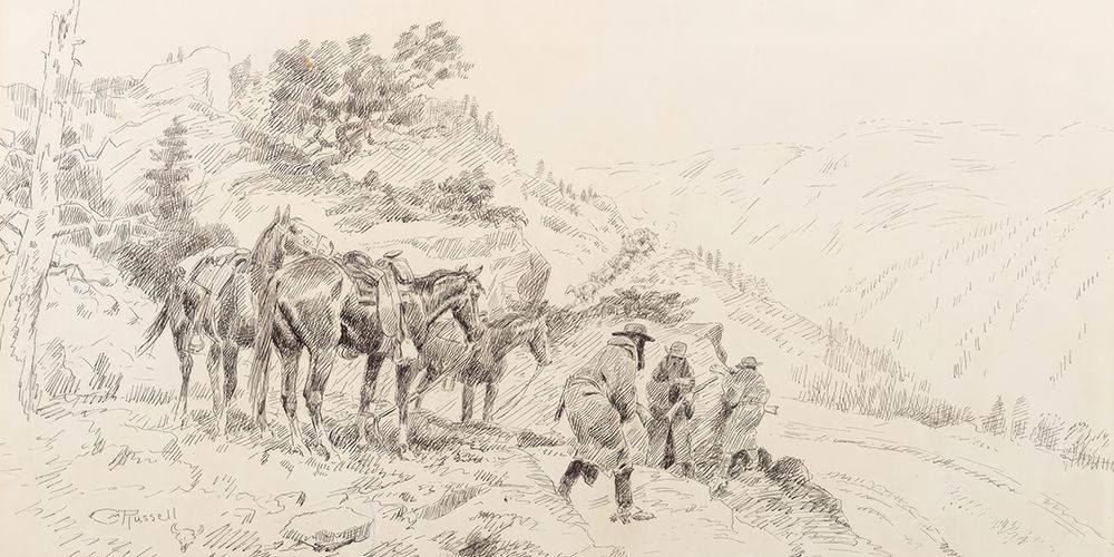 Plummers Men at Work 1922 art print by Charles Marion Russell for $57.95 CAD