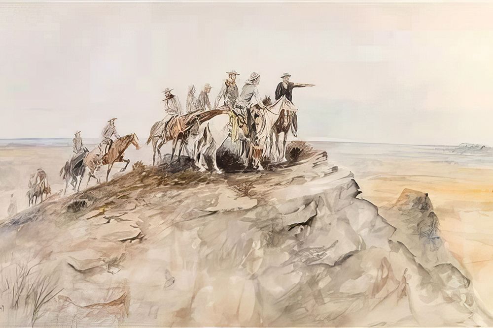 Pointing Out The Trail 1889 art print by Charles Marion Russell for $57.95 CAD