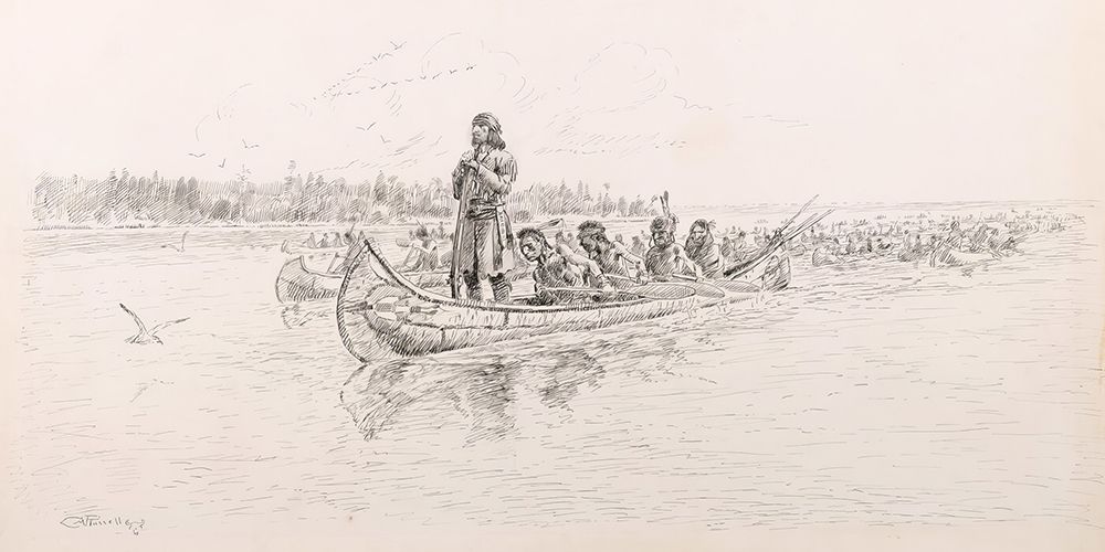 Radisson on the Lakes 1922 art print by Charles Marion Russell for $57.95 CAD