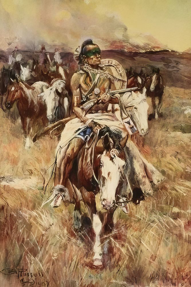 Raiding Party art print by Charles Marion Russell for $57.95 CAD