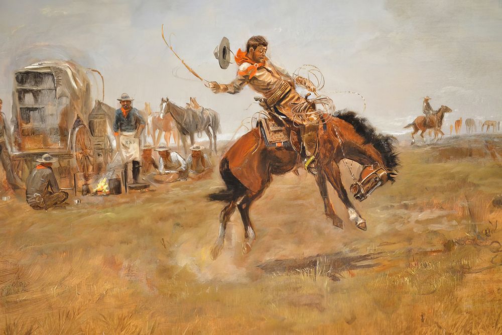Rider of the Rough String art print by Charles Marion Russell for $57.95 CAD