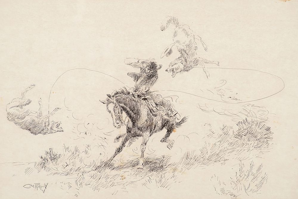 Right thens Where the Ball Opens 1925 art print by Charles Marion Russell for $57.95 CAD