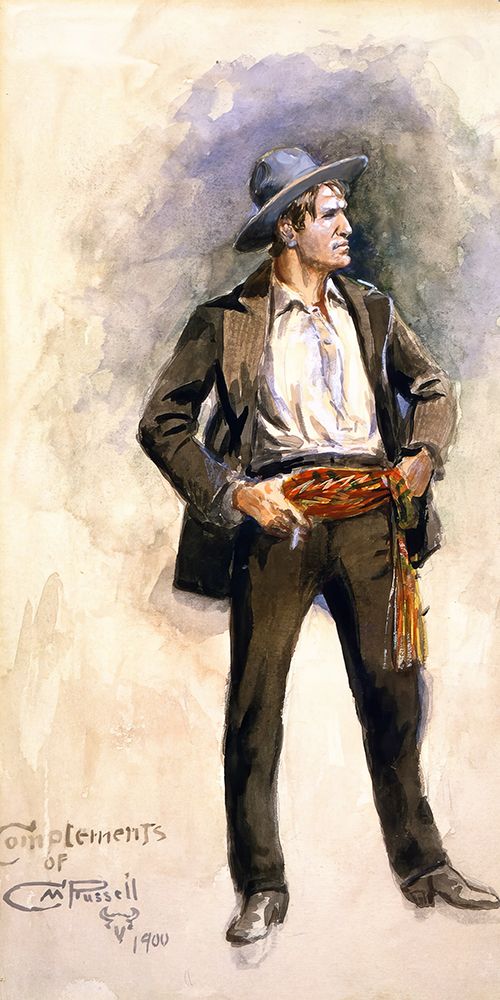 Self Portrait No 4 1900 art print by Charles Marion Russell for $57.95 CAD