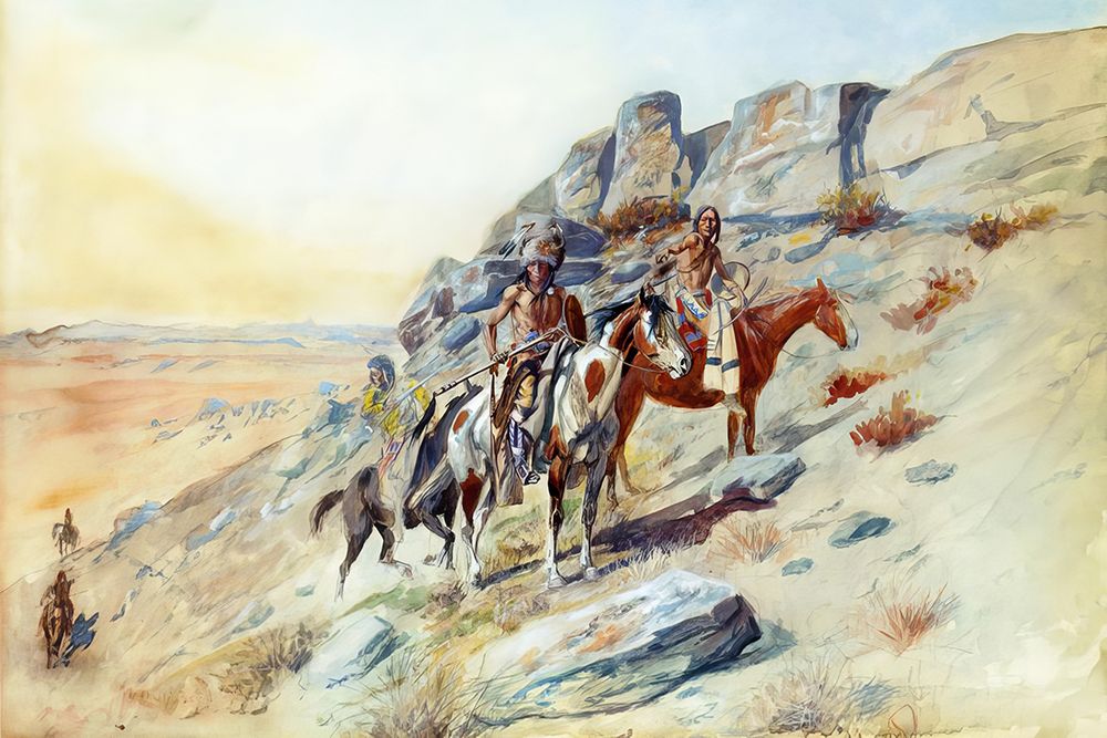 Sighting the Enemy art print by Charles Marion Russell for $57.95 CAD