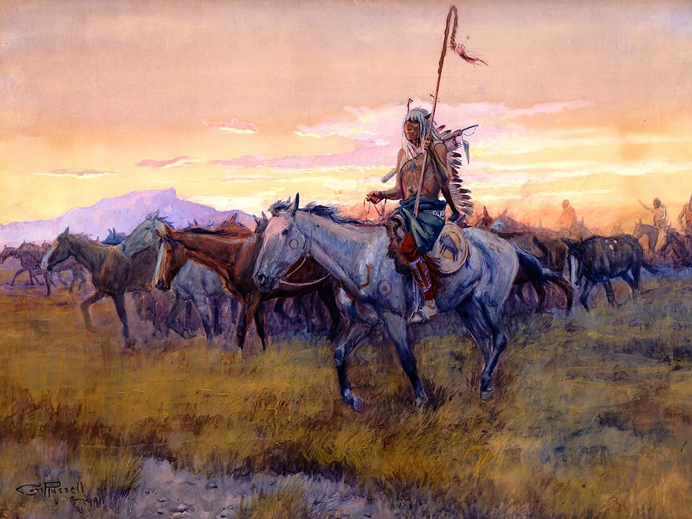 Stolen Horses 1911 art print by Charles Marion Russell for $57.95 CAD