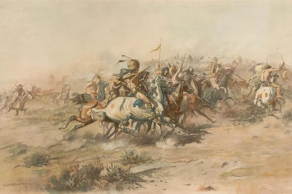 The Custer Fight 1905 art print by Charles Marion Russell for $57.95 CAD