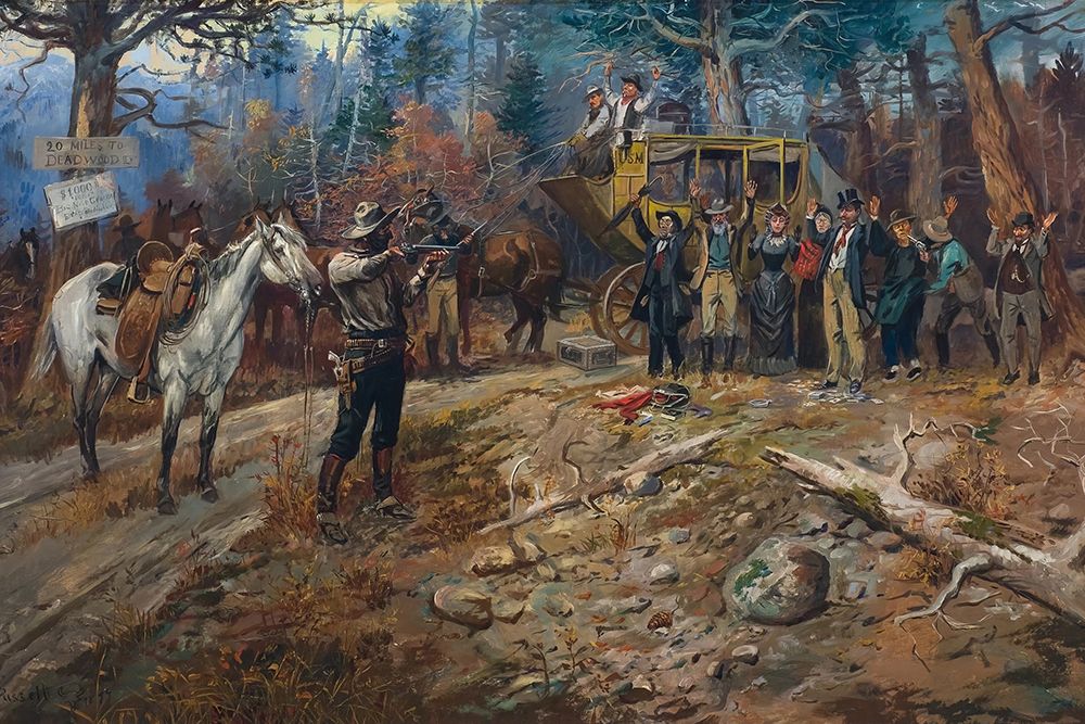 The Hold Up 1899 art print by Charles Marion Russell for $57.95 CAD