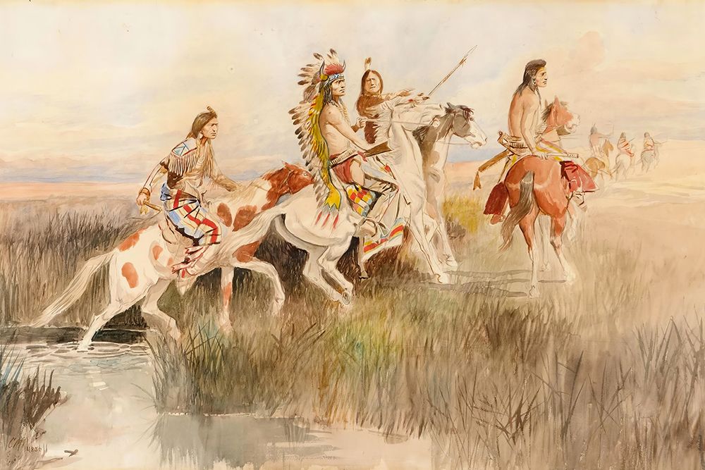The Hunting Party 1892 art print by Charles Marion Russell for $57.95 CAD