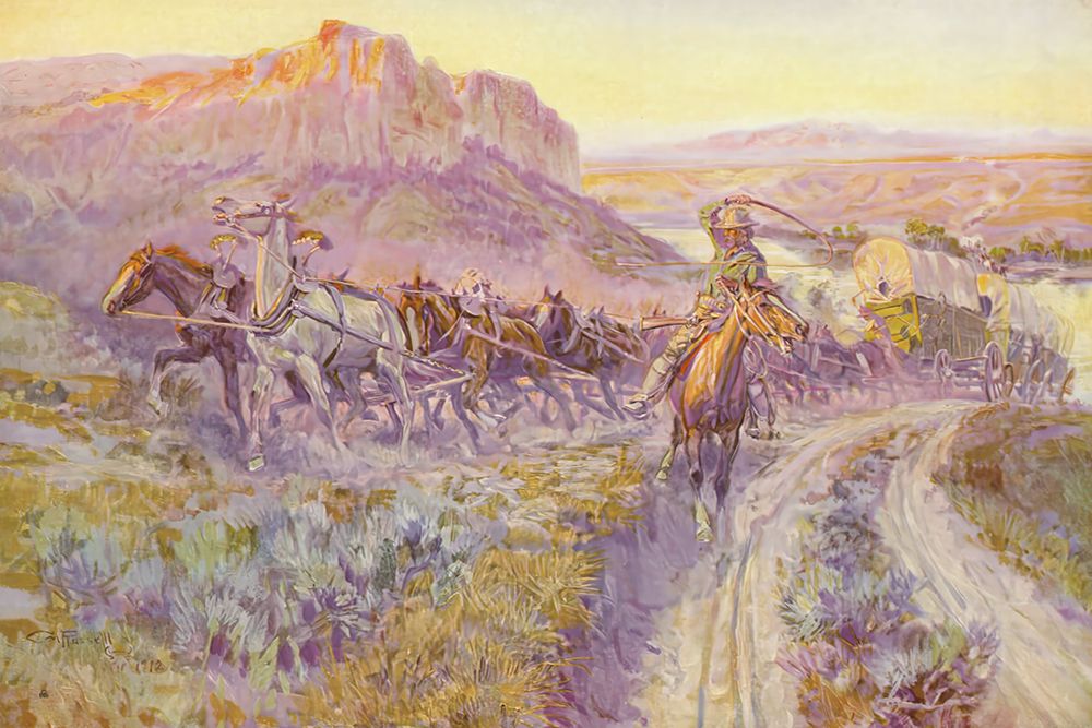 The Jerk Line art print by Charles Marion Russell for $57.95 CAD