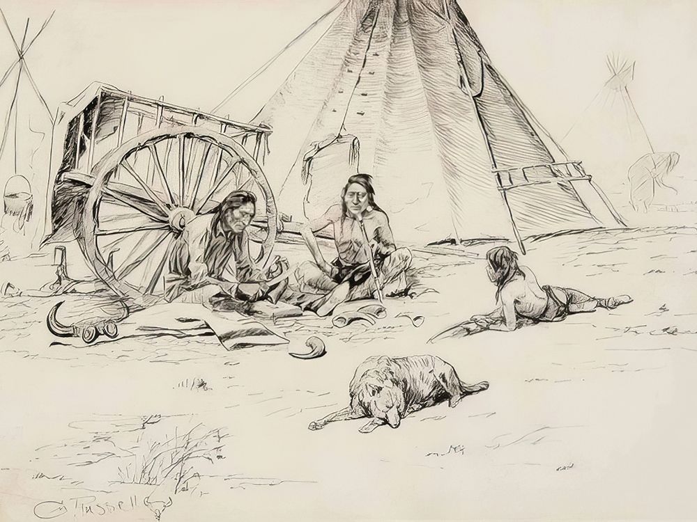 The Last Of The Buffalo 1899 art print by Charles Marion Russell for $57.95 CAD