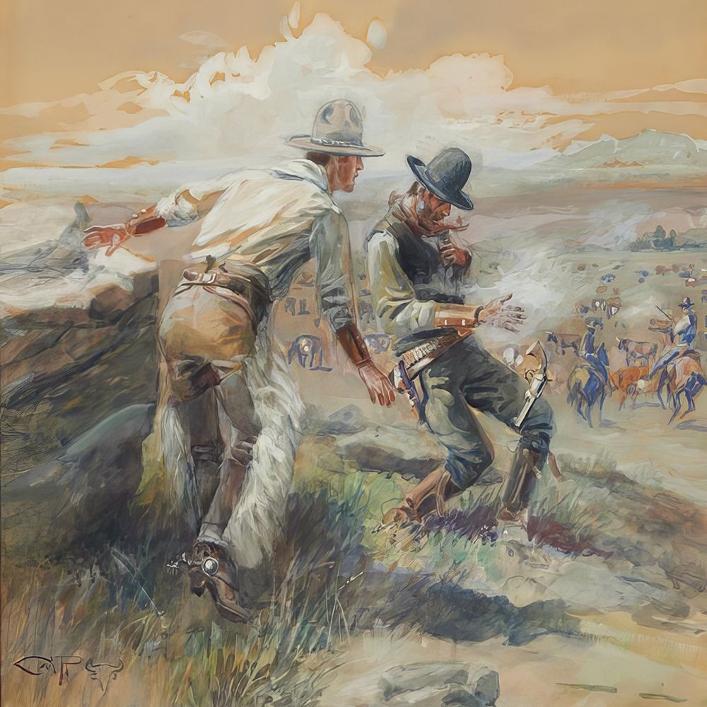 The Surprise Attack art print by Charles Marion Russell for $57.95 CAD