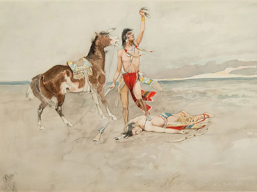 The Victor Counting Coup art print by Charles Marion Russell for $57.95 CAD