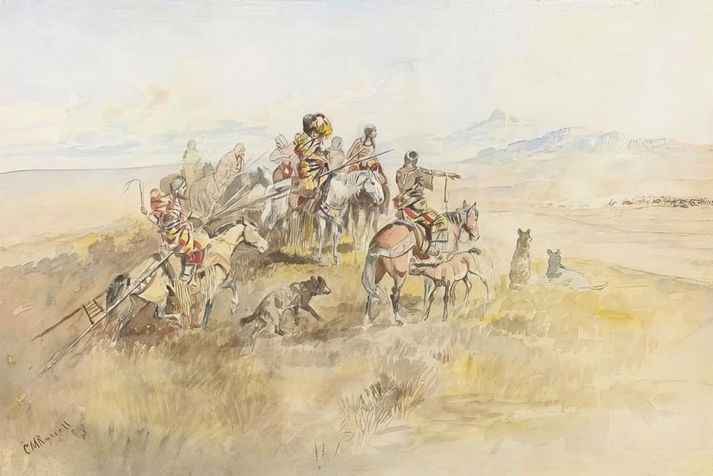 The War Party art print by Charles Marion Russell for $57.95 CAD