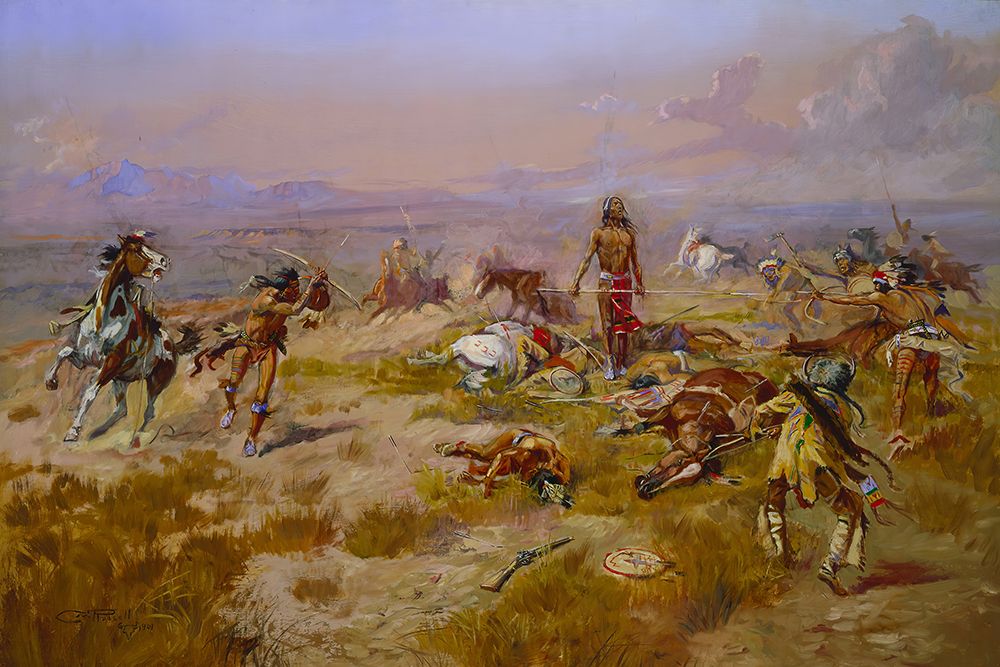 The Death Song of Lone Wolf art print by Charles Marion Russell for $57.95 CAD