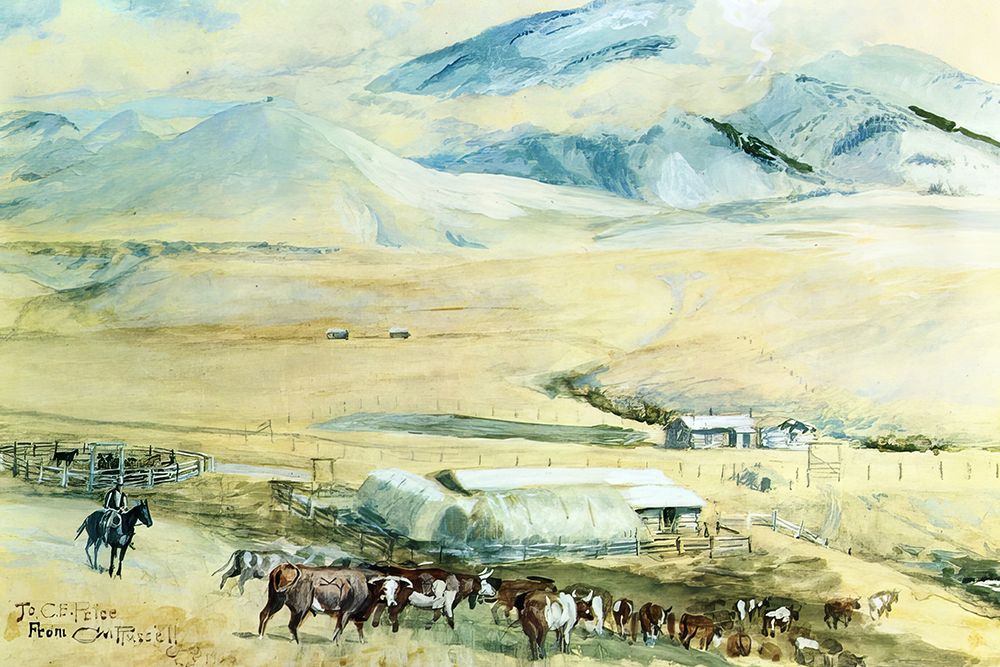 The Lazy KY 1905 art print by Charles Marion Russell for $57.95 CAD