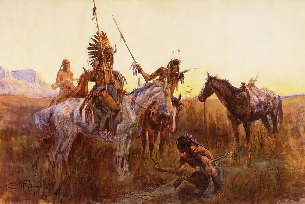 The Lost Trail 1915 art print by Charles Marion Russell for $57.95 CAD