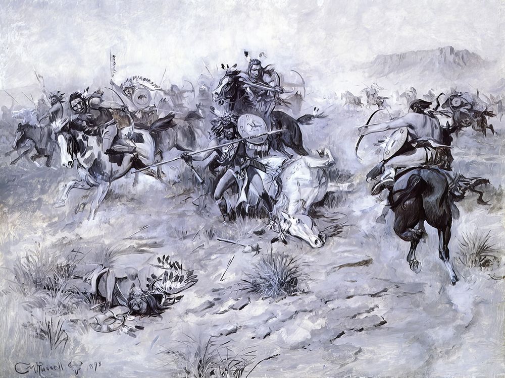 The Making of a Warrior 1898 art print by Charles Marion Russell for $57.95 CAD