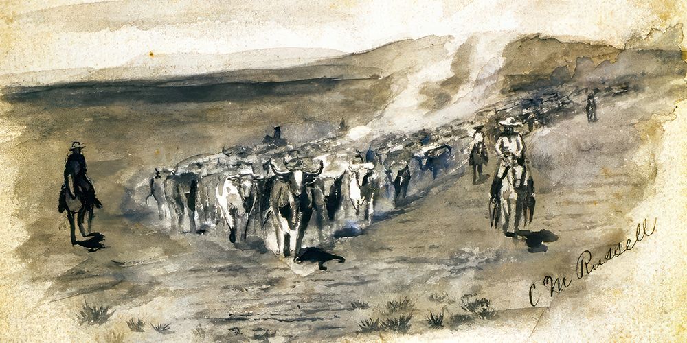 The Roundup 1918 art print by Charles Marion Russell for $57.95 CAD