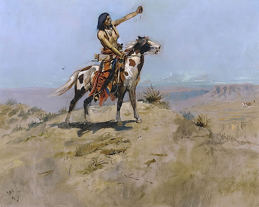 The Signal art print by Charles Marion Russell for $57.95 CAD