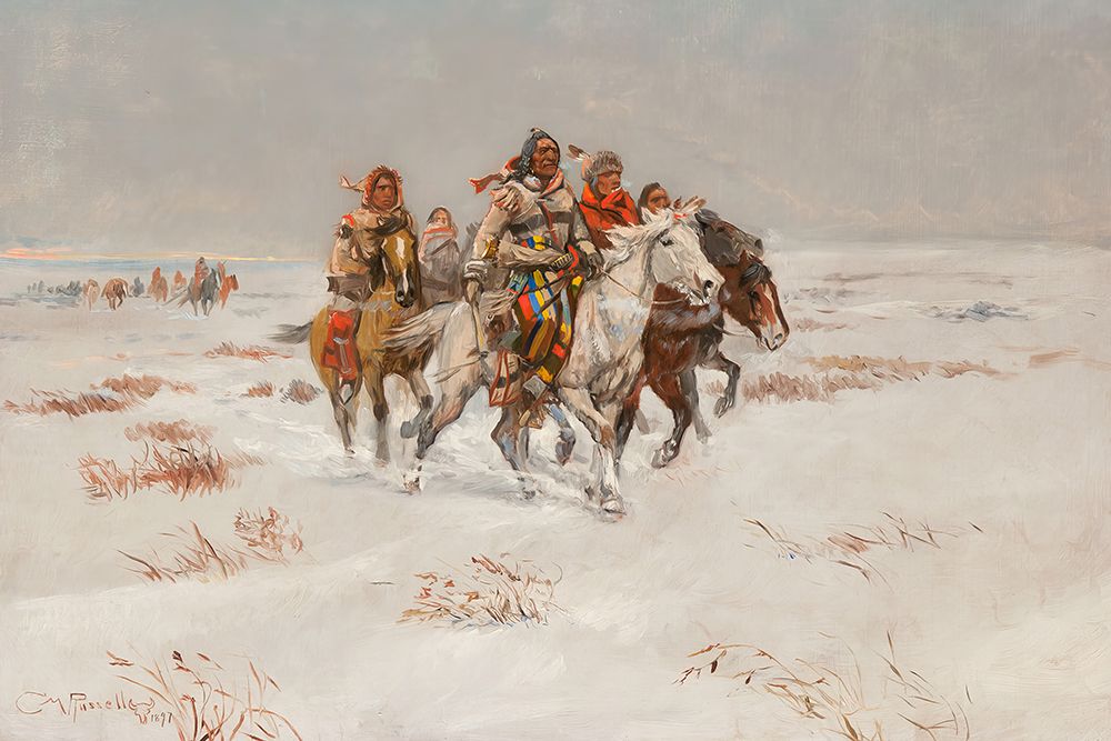 The Snow Trail art print by Charles Marion Russell for $57.95 CAD