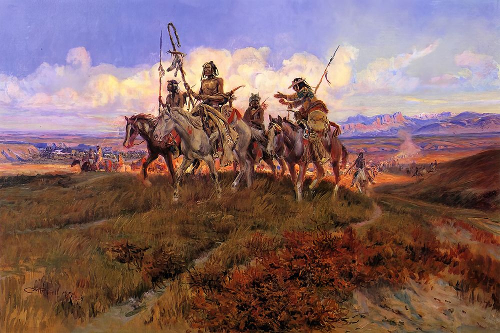 The Wolfmen 1925 art print by Charles Marion Russell for $57.95 CAD
