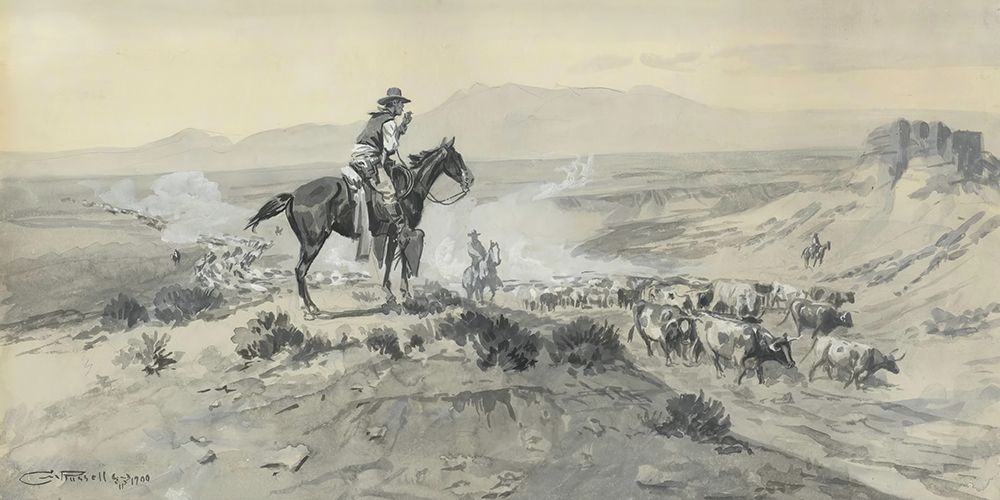 Trail Boss 1900 art print by Charles Marion Russell for $57.95 CAD