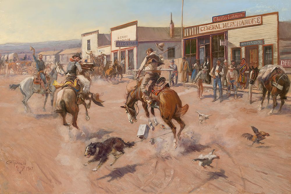 A Quiet Day in Utica art print by Charles Marion Russell for $57.95 CAD