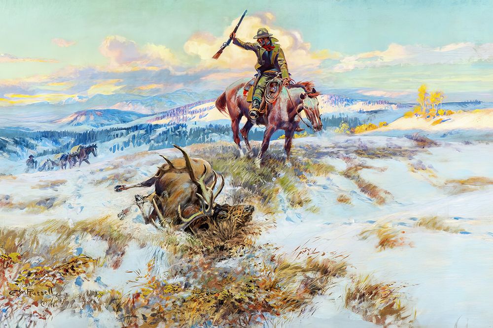 Where Tracks Spell Meat art print by Charles Marion Russell for $57.95 CAD