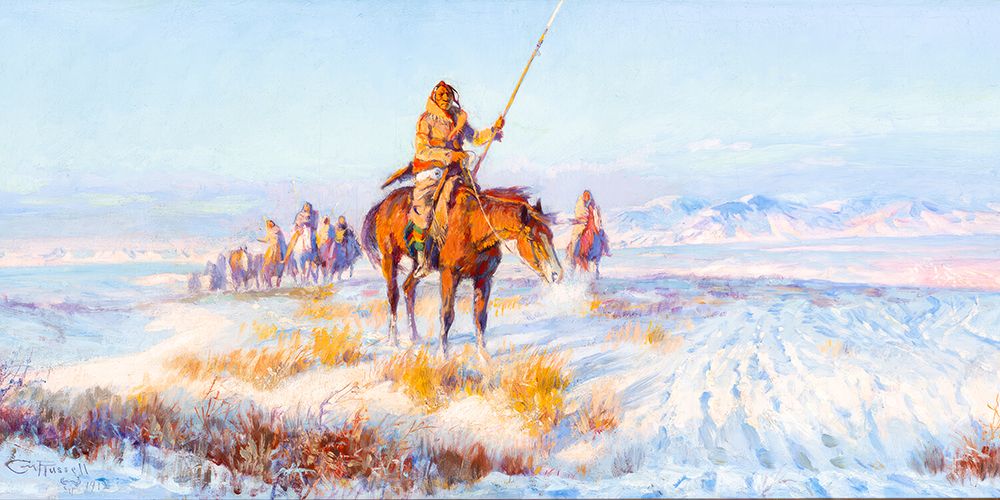 Where Tracks Spell War or Meat art print by Charles Marion Russell for $57.95 CAD