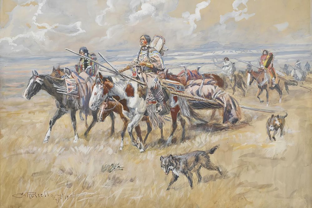 Women of the Plains 1905 art print by Charles Marion Russell for $57.95 CAD