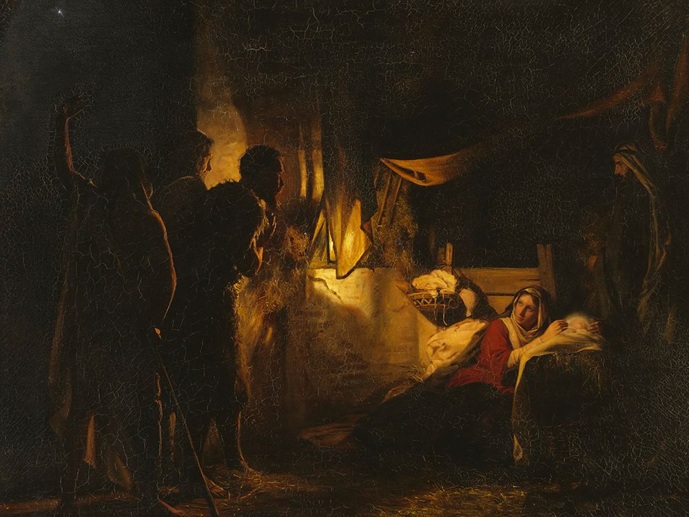 Adoration of the Shepherds 1882 art print by Carl Bloch for $57.95 CAD