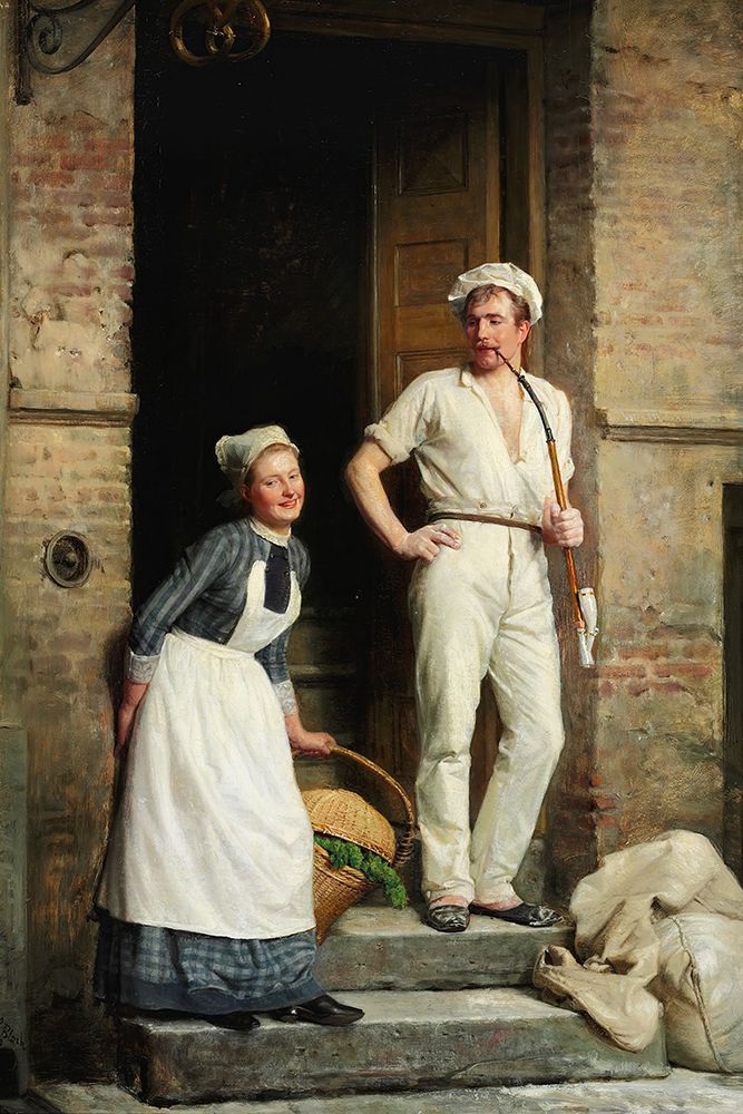 A Baker Cooling Off 1888 art print by Carl Bloch for $57.95 CAD