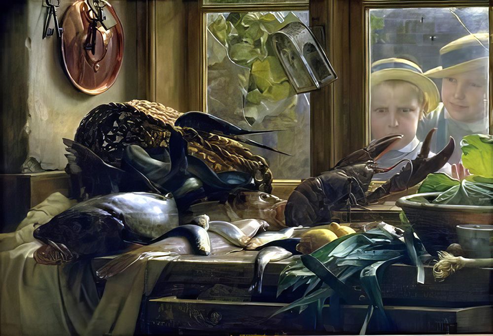 A Kitchen Table 1878 art print by Carl Bloch for $57.95 CAD