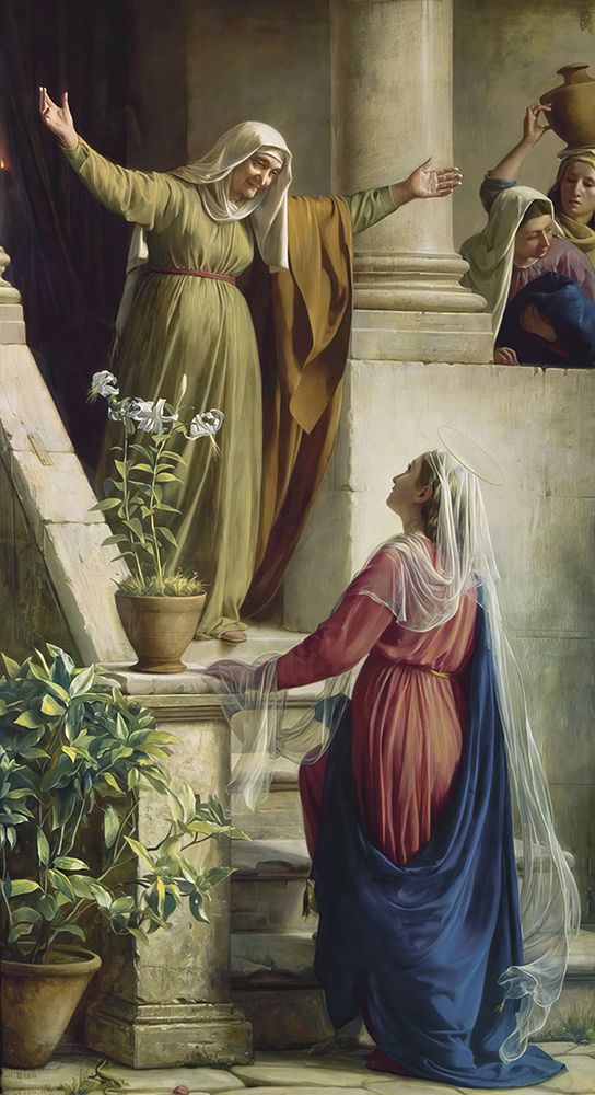 The Meeting of Mary and Elisabeth art print by Carl Bloch for $57.95 CAD