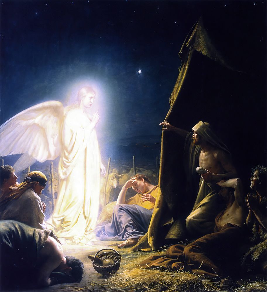 The Sheperds and the Angel 1879 art print by Carl Bloch for $57.95 CAD