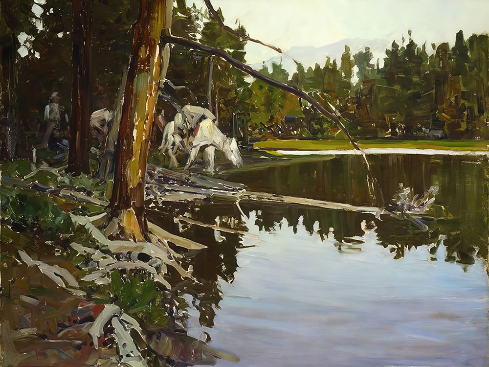Cove in Yellowstone Park art print by Frank Tenney Johnson for $57.95 CAD
